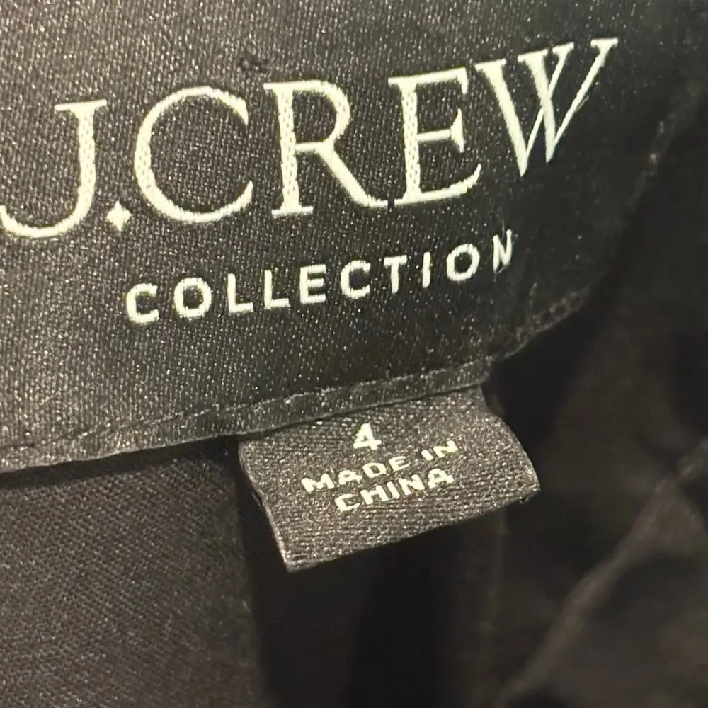 J. Crew Collection Black Satin Mini Bubble Dress - size 4